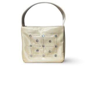 Vintage Victoria's‎ Secret Baguette Bag Ivory Beaded Y2K Evening Purse